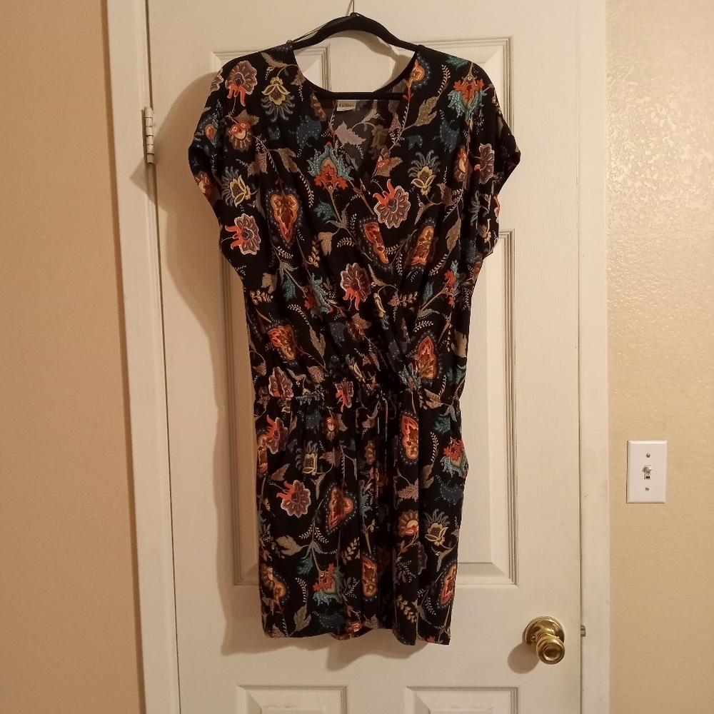 Black floral Kaileigh romper xl
